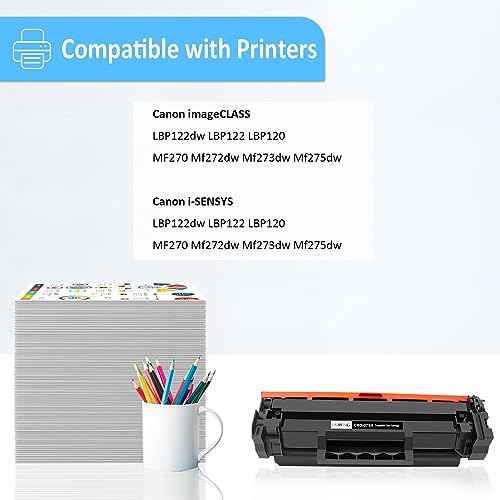 071H CRG071H Black Toner Cartridge Replacement for Canon 071 071H Toner for Canon Imageclass LBP122dw LBP122 LBP120 MF270 MF273dw MF272dw MF275dw Printer High Capacity (1-Pack)