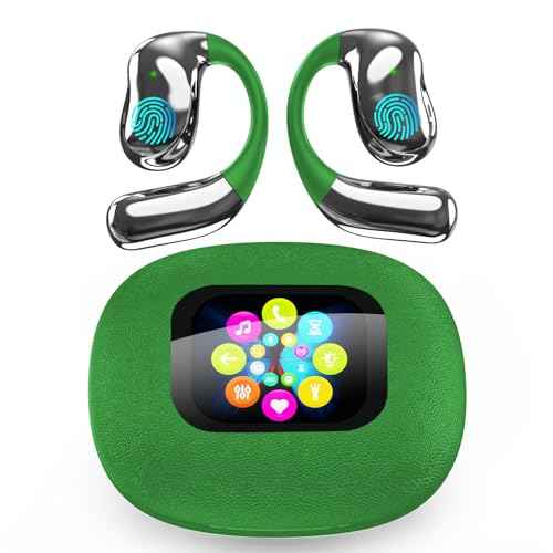 Translation Earbuds - AI Real Time Language Translation Earbuds with 144 Languages Long Battery Life Portable Touchscreen Wireless Earbuds for Travel Business Light green