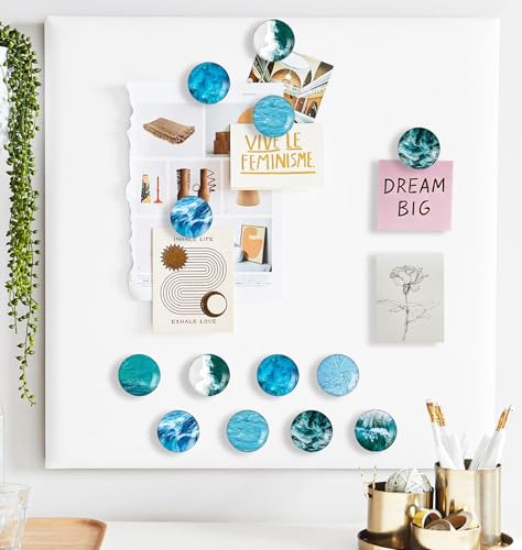 Ocean Decorative Push Pins (Ocean-24) Glass Thumb Tacks for Bulletin Boards