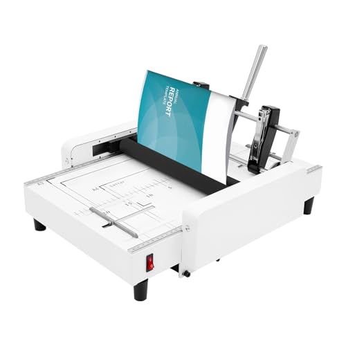 YUYANSHOP 2-in-1 Folding and Binding Machine for Booklets, 60W Office Stapler