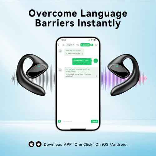 Translation Earbuds, Language Translator Device with 150 Languages & Accents Online, Translator Earbuds Real Time with APP Support Music and Calling, Fit for iOS & Android