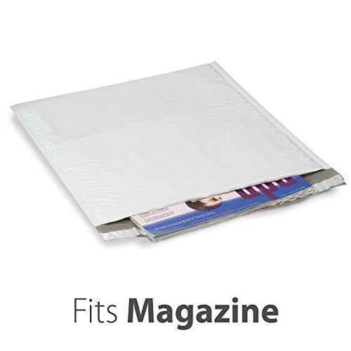 #6 Poly Bubble Mailer 12.5 x 16 (50 Pack), Lightweight Water/Dust/Shock/Tear Resistant Padded Shipping Envelopes for Book, Magazine, Documents