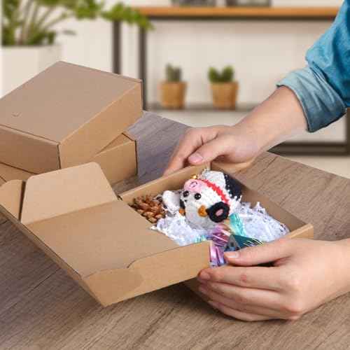 9x6x2 Inches Shipping Boxes 50 Pack, Brown Corrugated Cardboard Boxes for Small Business Mailing Mailer Box and Packaging Supplies Carton