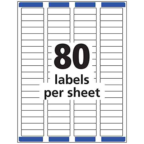 Avery Matte Clear Return Address Labels, Sure Feed Technology, Laser, 1/2" x 1-3/4",800 Labels,5 Packs (15667)