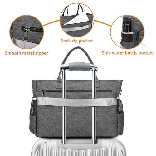Laptop Tote Bag, Middle Size Computer Messenger Teacher Bag with 15.6'' Padded Laptop Sleeve