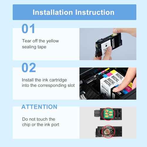 TEINO Remanufactured for Epson 802 802XL Ink Cartridges Combo Pack for Epson Workforce Pro WF-4730 WF-4720 WF-4734 WF-4740 EC-4020 EC-4030 Printer (4-Pack)