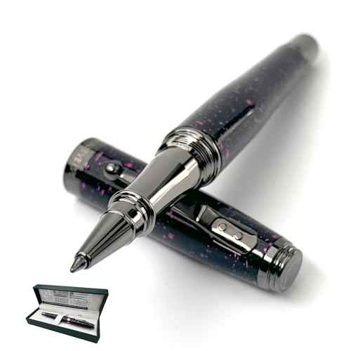 Monteverde USA Invincia Vega Rollerball Pen - Starlight Purple, Multicolor Plated Finish, Eye-Catching Writing Instrument