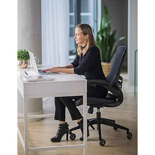 Office Chair Wheels Replacement Set of 5 - NO MORE CHAIR MATS - Office Chair Casters for HARDWOOD FLOORS - Smooth Rolling, Soft Rubber Desk Chair Wheels, Rollerblade Style Computer Chair Caster Wheels