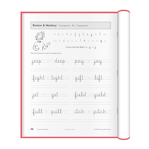 Learning Without Tears Cursive Handwriting Workbook for 3rd Grade+ - Student Workbook