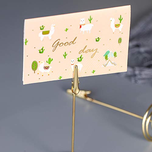 Gold 12pcs Table Card Holders with Base – Wedding & Event Place Card Clips