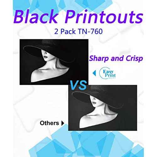 EASY PRINT EASY PRINT Compatible Toner Cartridge Replacement for Brother TN-760, Black, 2 Pack