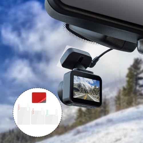 3 Pcs Electrostatic Sticker Mounting Dash Cam 6 Pcs Double-Sided Sticker for Windshield Dashcam Car Windshield Electrostatic Film Reusable Weatherproof Electrostatic Stickers
