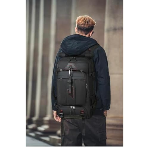 Travel Backpack for Men & Women, 35L Large Backpack Fit for 15 Inch Laptop Durable Convertible Duffle Bag with Shoe Compartment, Wet Pocket