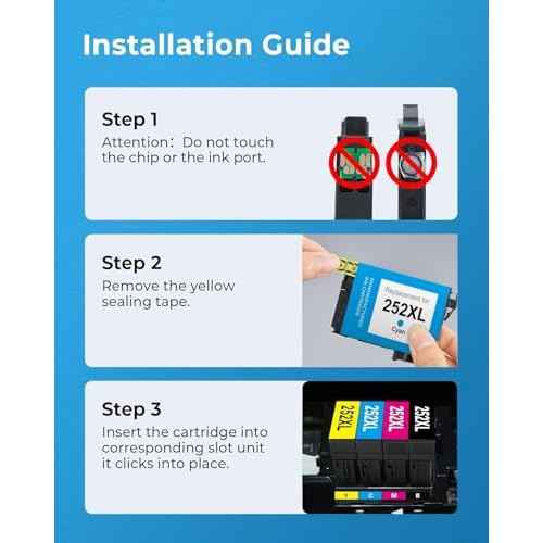 Remanufactured for Epson 252 252XL Ink Cartridges Combo Pack 252xl Ink Cartridges for Epson Workforce WF-7710 WF-7110 WF-7720 WF-3620 WF-3640 High Yield(2 Black, 1 Cyan,1 Magenta£¬1 Yellow)