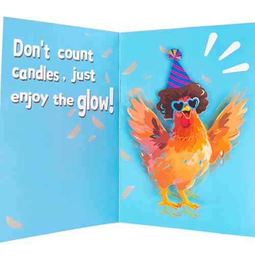 Dancing Chicken Birthday Card, Funny Birthday Card for Men Women Kids, Music & Shaking Body Motion Greeting Card with Envelope, Unique Hilarious Birthday Gift, 5.9 Inch x 8.4 Inch