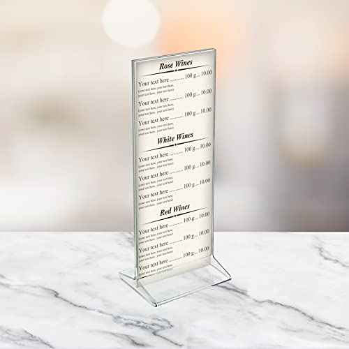 Azar Displays 142745 4.25" W x 11" H Vertical Top-Load Sign Holder