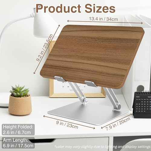 AVARO Adjustable Laptop Stand ? Ergonomic Laptop Stand with Customizable Height & Angle, Robust Design Laptop Riser for Desk, Portable, Foldable & Durable Computer Stand for Home or Office Use