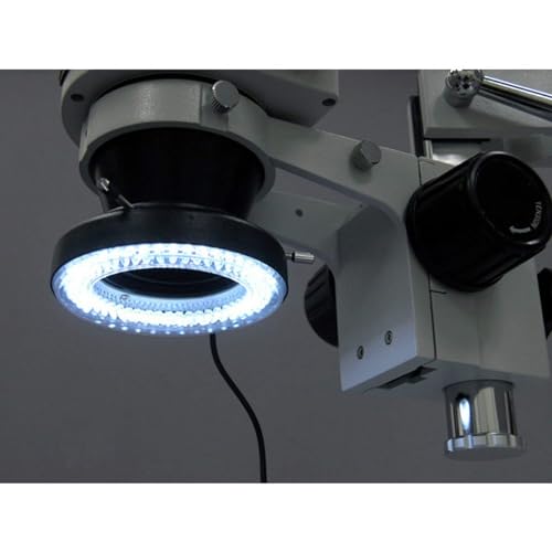 AmScope LED-64 64-LED Microscope Ring Light with Adapter