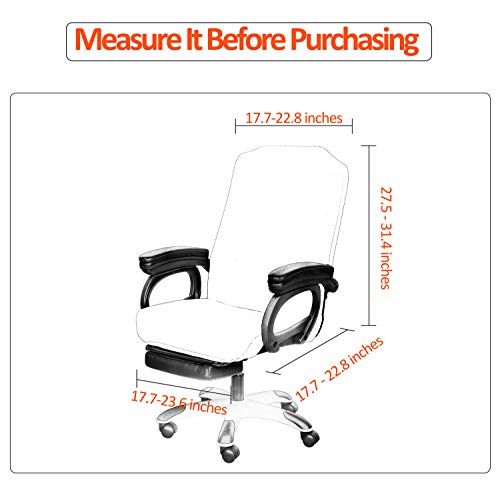 SARAFLORA Large Black Office Chair Cover with Zipper, 1PCS / 1 Piece