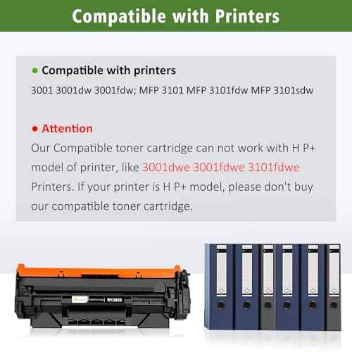 ¡¼ with CHIP 138X W1380X ( 138A W1380A ) Compatible Toner Cartridge 2 Blacks High Yield 4000 Page for H P 3001dw 3001fdw 3101fdw 3101sdw Can't Work with H P + Printer Model End with ''e''