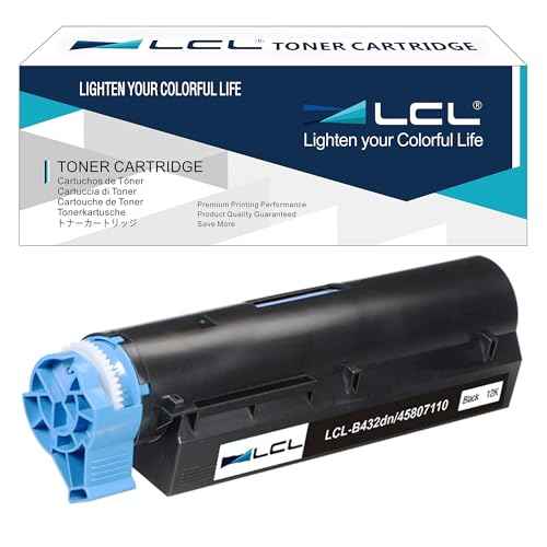 LCL B432 45807110 Black Toner Cartridge Replacement for OKI B432dn B512 B512dn MB492dn MB562dnw Extra High Capacity ( 12000 Pages 1-Pack)