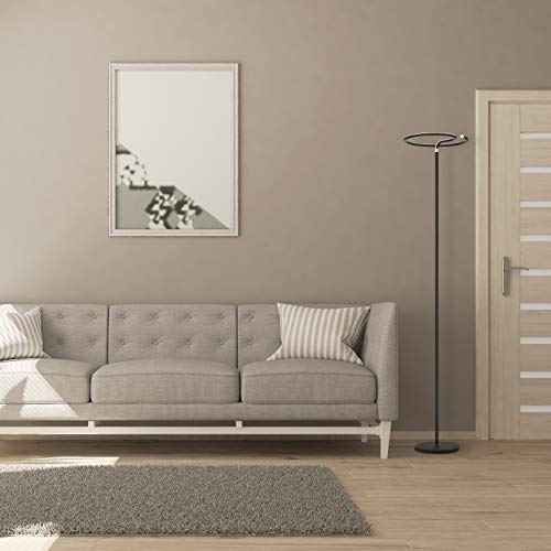 Floor Lamp LED Modern Torchiere 3 Color Temperatures Super Bright Floor Lamps Tall Stand Pole Light Soft Touch Control Child Pet Safe Living Room Bedroom Office Black
