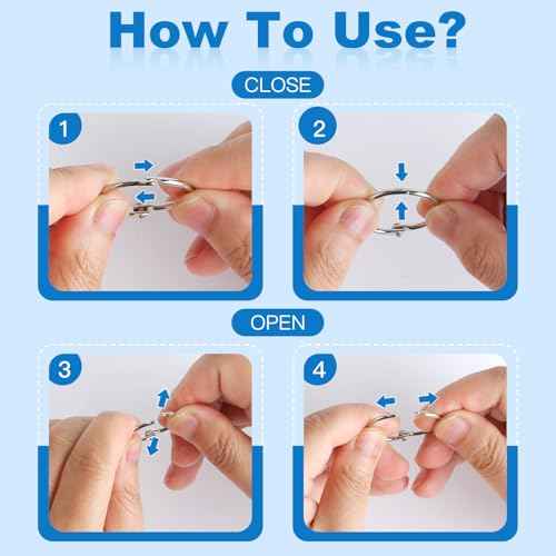 125 Pack Loose Leaf Binder Rings, 1 inch Small Binder Rings, Index Card Rings, Metal Nickel Plated Book Rings for School, Home, Office - Silver