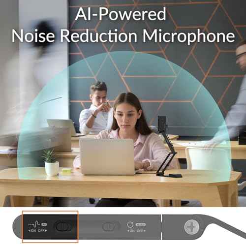 Innex DC500 13MP 4K USB Document Camera, Webcam & Scanner, 3-in-1, 13MP, Noise-Cancelling Mic, Dual Autofocus, Auto Flip, Built-in LED lamp, OCR, Win, Mac, Chromebook, Distance Education, Meetings