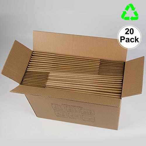 12x9x4 Inches Shipping Boxes, Brown Corrugated Cardboard Boxes for Small Bussiness, Pack of 20