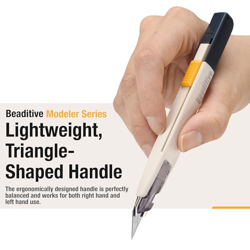 Beaditive Precision Craft Knife Set with 10 Blades - 30 Degree Utility Knife for Art & Model Making