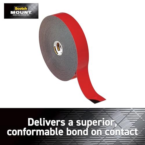 Scotch-Mount Heavy-Duty Double-Sided Mounting Tape – Black, 1 Roll (Extreme Hold)