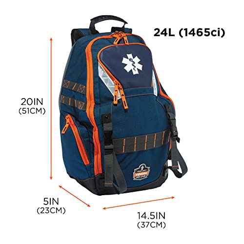 Ergodyne Arsenal 5244 Responder Backpack, with Class A First Aid Kit Supplies Included, Orange