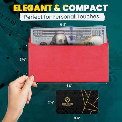 #6 3/4 Red Envelopes Self Seal, 500/pack, Colored Envelopes Letter Size 6 1/2 x 3 5/8 inch, Business Envelopes for Cards, Invitations, Holiday, Postcards, Gifts - 32lb Heavyweight Paper