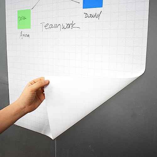 15 Pack Static Dry Erase Sheets, White Board Wallpaper 31.5 x 24 Inch, Line Dry Erase Sticker for Wall