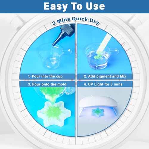 UV Resin 300g, Fast Curing Clear Epoxy Resin Hard Type for Jewelry Making, Craft, DIY
