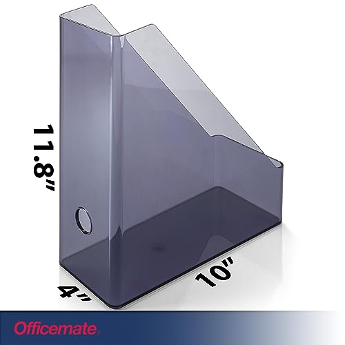 Officemate Recycled Magazine File, Smoke Gray (21510)
