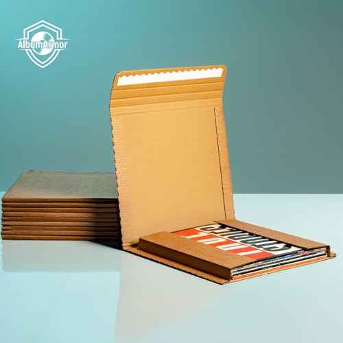 Vinyl Record Shipping Boxes with Fragile Stickers, LP Mailers 12 inch, Vinyl Record Mailer Hold 1-8 Records, LP Shipping Box 10-Pack, Record Album Mailers.