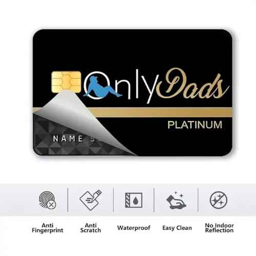 4PCS Credit Card Skin,Debit Card Skin,Only Dads Debit Card Sticker,Credit Card Skin Funny,Cute Waterproof Skins Cover for Bank, EBT, Key, Transportation, ID(Only Dad)
