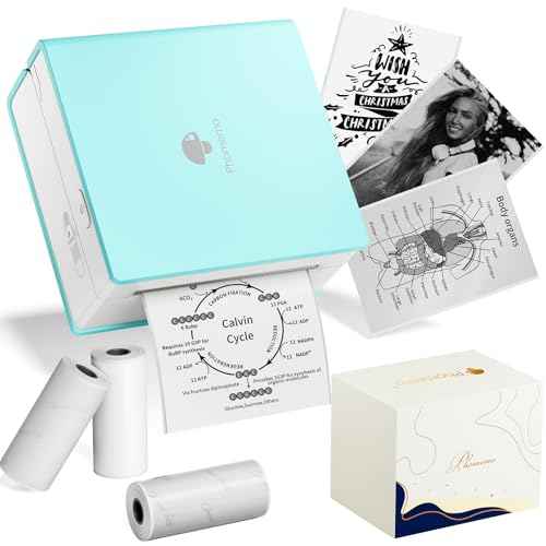 Phomemo Sticker Printer- Mini Sticker Printer Maker Machine, Mini Pocket Printers Instant Print for DIY Creation, Study Notes, Photos, Gifts, Portable Thermal Printers for Kids/Students/Teacher