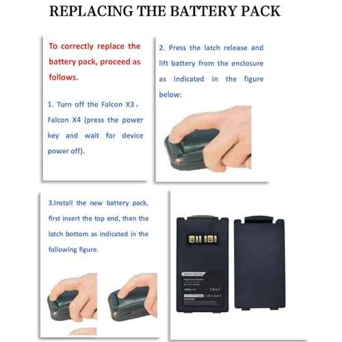 6800mAh 94ACC1386,BT-26 Battery Replacement Battery for Datalogic Falcon X3, X3 Plus, X4 Barcode Scanner Battery 3.7V Lithium Ion