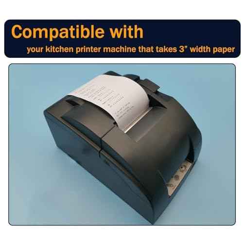 (32 Rolls) 3" x 150' 1-Ply Kitchen Printer Bond Receipt Paper Rolls, POS Cash Register Paper Rolls for Star SP700 ERC30/34/38 TMU200 SRP275