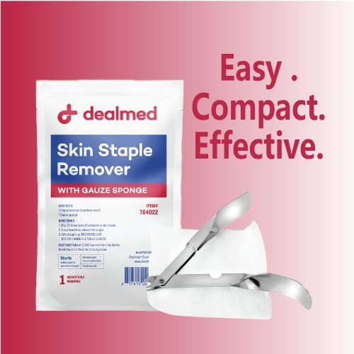 Dealmed Sterile Staple Removal Kit - Single-Use 2-Piece Set for Medical Use