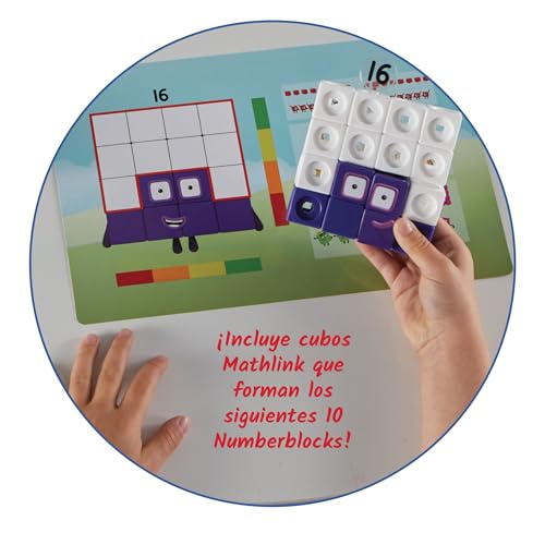 hand2mind MathLink Cubes Numberblocks 11-20 Activity Set for Kids, Educational Toy
