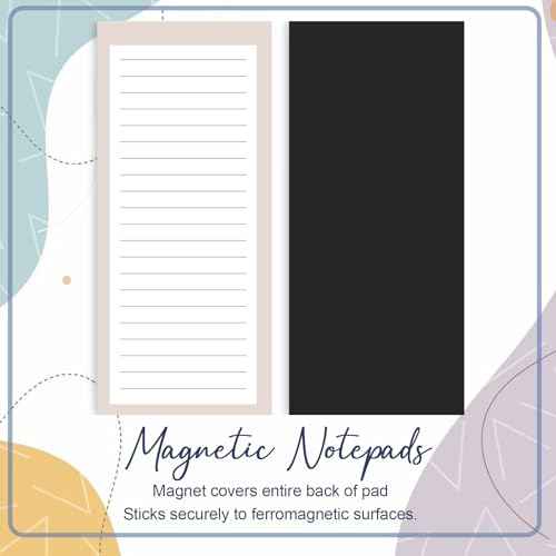 AZUREAL 7 Pack Magnetic Notepads for Refrigerator, 30 Pages/Book Grocery List Magnet Pad for Fridge, Design Magnetic Grocery List Pad for Fridge, Grocery List Notepad, To-Do Memos, List