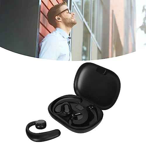 Translator Earphone, Real Time Translation GT01 Language Translator Earbuds 5.3 Noise Reduction for Business Learning (Black)