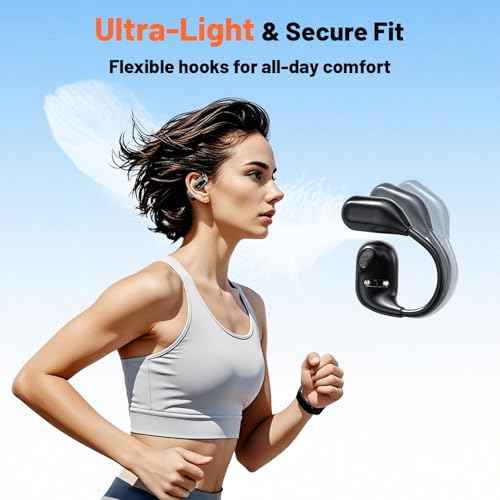 Translation Earbuds Real Time ? 156 Languages Translator Earbuds, Free AI App Assisrant with 4 Smart Modes, Ultra-Light Open Earbud for Travel, Business, Language Learning (Black)