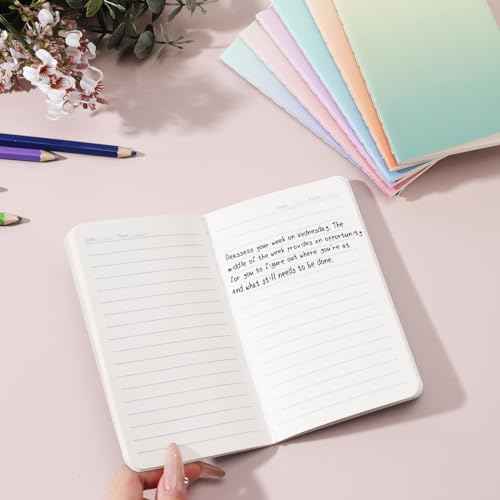 Ddaowanx Small Lined Notepads, Bulk Cute Mini Journals,3.5 x 5.5 Inches,72 Pages, Pocket Notebooks Set Colorful Cover Notebooks for Kids, Party Favors (30)