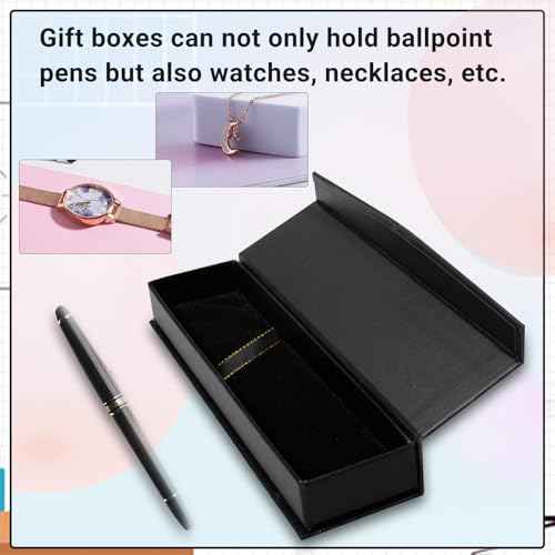 42 Pcs Pen Gift Boxes Empty Black Ballpoint Pen Gift Box with Cushion Pen Jewelry Display Box Empty Present Collection Cases for Birthday Souvenir Business Gifting Office Supplies