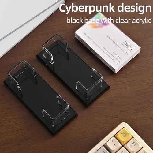 PecMuikee Business Card Holder for Desk£¬Acrylic Business Card Display Stand,Multiple Business Card Holders for Office, Exhibition, Home, Restaurant (slot 1)