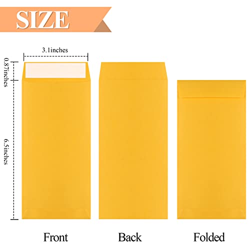 Joyberg 120 Budget Envelopes for Cash, Coins, Checks & Gift Cards, 3.2x6.6in Brown Kraft Paper Money Savings Set